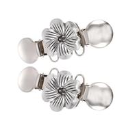 ifundom Lot de 2 Pinces à Col Coupe-Vent Vintage à Fleurs Anciennes pour Femmes Clips à Châle et Cardigan Accessoires Rétro pour Manteaux Pulls et Chemises Décoration Élégante