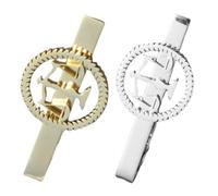 ifundom Lot de 2 Pinces à Cravate Homme en Acier Inoxydable Doré et Argenté, Design Balance de Justice, 5,6 Cm, Épingle à Cravate pour Avocats et Juges, Accessoire Professionnel