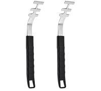 ifundom Lot de 2 Pinces en Acier Inoxydable Anti-Brûlures pour Barbecue Élévateur de Grille Multifonction Outil Pratique pour Gril au Charbon de Bois Accessoires Camping et Cuisson en