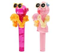 ifundom Lot de 2 Porte-sucettes Robots Dinosaure Rose et Fuchsia Mouvements Réalistes, Boîte à Bonbons Décorative et Interactif pour Garçon et Filles, Accessoire Ludique et Créatif