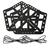 ifundom Lot de 2 Protège-Bras Cosplay Punk en Cuir Noir Accessoires Renaissance et Bracelets Vintage pour Costumes Gothiques et Soirées à Thème