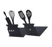 ifundom Lot de 2 Serrage-Livres en Métal Noir Supports de Livres Robustes et Minimalistes Organiseurs de Lecture Compacts pour Bibliothèque et Bureau