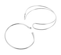 ifundom Lot de 2 set de Bracelets Manchettes Minimalistes en Métal Argenté Ajustables et Ouverts Élégants Bijoux de Bras pour Femme pour Mariages et Fêtes Ensemble Chic et Polyvalent