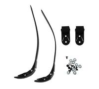 ifundom Lot de 2 Set de Sangles de Fixation Noires pour Patins à roulettes, Boucles Ajustables Vis et Écrous, Accessoires Solide pour Sport de Roller et Patinage en Ligne