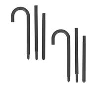 ifundom Lot de 2 Sets de Béquilles Factices Noires en Plastique 3 Sections Accessoire Photo de Fête et Baguettes Magiques pour Déguisement de Magicien Cosplay Halloween et Jeux de