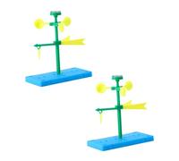ifundom Lot de 2 Sets de Girouettes Scientifique DIY en Plastique Sûr Kit d'Expérimentation Éducatif pour Garçon et Filles Activité Manuelle Ludique de Découverte Direction du Vent