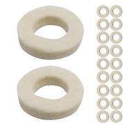 ifundom Lot de 20 Coussinets en Feutre pour Pistons Trompette, Trombone et Cornet, Dimensions 18 X 18 X 3 Mm, Couleur Beige Clair, Pièces de Rechange Universelles pour Réparation