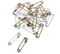 ifundom Lot de 20 Épingles de Sûreté Décoratives Punk en Alliage, Broches Tête de Mort Vintage, 10 Argenté Ancien et 10 Bronze Ancien, Accessoires pour Vêtements, Patchwork et Quilting