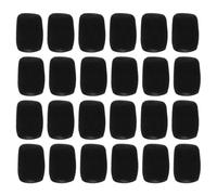 ifundom Lot de 24 Bonnettes Anti-Bruit en Mousse Noire pour Microphone Portable, Protection Anti-Pop pour Micro à Main Fil, Adaptées à L’Enregistrement Studio et Performances en