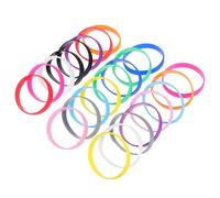 ifundom Lot De 24 Bracelets Élastiques Multicolores En Silicone Doux, Réglables, Légers, Pour Garçon Et Filles Et Adultes, Pour Événements, Fêtes, Team Building Et Activités En Plein Air