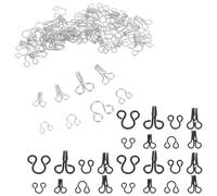 ifundom Lot de 240 Fermetures à Agrafes Métalliques pour Vêtements - Crochets Invisibles en Métal Noir et Argenté - Boutons pour Manteaux Soutiens-Gorge Jupes Pantalons - Accessoires