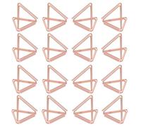 ifundom Lot de 25 Clips Mémo Doubles Triangulaires en Métal Rose Doré, Supports à Pinces pour Mémos, Clips Photo de Bureau Décoratifs, Porte-notes Pratique pour Bureau et Maison