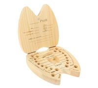 ifundom Lot De 3 Boîtes De Rangement En Bois Pour Dents De Bébé Boîte À Dents De Fée Enregistrement Des Informations Pour La Première Dent Perdue