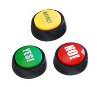 ifundom Lot de 3 Boutons Sonores Yes No Maybe, Jouets à Effets Sonores Électroniques sans Pile, Accessoires Ludiques pour Bureau et Fêtes, Boutons de Réponse Compacts et Solide, Jeux