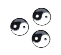 ifundom Lot de 3 Broches Taoïstes en Métal Broche Insigne Forme Taï Chi Bagua Mini Broche Femme Décorative Légère Accessoire pour Réunions et Fêtes