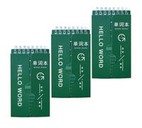 ifundom Lot de 3 Cahiers de Vocabulaire Anglais Vert Foncé, Format Poche, Papier Souple, Bloc-notes Créatif pour Étudiants, Fournitures Scolaires pour Apprentissage et Mémorisation