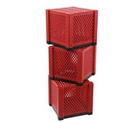 ifundom Lot de 3 Cubes Purificateurs d'eau Rouge pour Aquarium Média Filtrant Réutilisable en Charbon Actif Boîte de Rangement de Matériel Filtrant pour Bassin et Aquarium