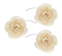 ifundom Lot de 3 Diffuseurs D'arômes Fleurs de Camélia 7 Cm sans Feu avec Cordon en Coton, Diffuseurs D'huiles Essentielles Parfumées pour Bureau, Maison et Aromathérapie Intérieur