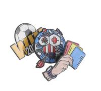 ifundom Lot de 3 Épingles à Cravate Football en Alliage Finition Émail Goutte D’huile, Badges Métalliques Sportives pour Revers et Chapeaux, Accessoires Fc pour Supporters et