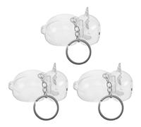 ifundom Lot de 3 Porte-clés Capsules Étanches de Lapin pour Rangement de Poils D’Animaux - Boîte à Souvenirs Transparente pour Collection de Poils de Chat et Lapin, Accessoire