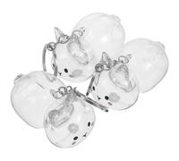 ifundom Lot de 3 Porte-clés Souvenir Transparents de Lapin Capsule Étanche pour Collecte et Rangement des Poils D’Animaux Accessoire Commémoratif Pratique pour Amoureux des Chats