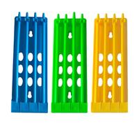 ifundom Lot de 3 Supports en Plastique Multicolores Jaune Vert Bleu pour Bagues de Pigeons Cadre de Bague de Patte D’Oiseau Porte-Anneaux Pratique pour Tri et Rangement