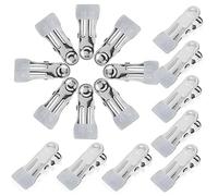 ifundom Lot de 30 Clips De Fixation Coupe-Vent pour Bâches De Piscine Pinces Multifonctions pour Bâches De Piscine Robustes Clip Coupe-Vent pour Piscine Enterrée Acier Inoxydable Gris
