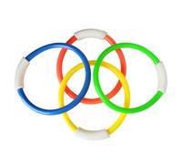 ifundom Lot de 4 Anneaux de Plongée pour Garçon et Filles, Jouets de Piscine en PVC Flexible, Bouées pour Jouets sous-Marins, Jeu Aquatique Sécurisé pour Natation et Plongée en Piscine