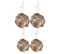 ifundom Lot de 4 Boules de Nidification Rechargeables pour Oiseaux : matériaux pour nids d'oiseaux, colibris, perroquets et pinsons - Idéal pour la décoration et l'observation du Jardin.