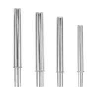 ifundom Lot de 4 Connecteurs de Tube en Acier Inoxydable pour Canne à Pêche Coupleur de Joint de Tige Renforcé Manchon D’Extension 60 70 80 90 Accessoire de Réparation DIY pour