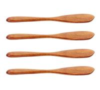 ifundom Lot de 4 Couteaux à Beurre en Bois de Nanmu, Grosse Taille, Couleur Laque, Tartineurs Polyvalents pour Confiture, Fromage et Pâtisserie, Ustensiles Écologiques Cuisine