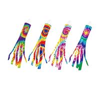 ifundom Lot De 4 Drapeaux Décoratifs En Polyester Pour Sèche-Cheveux Motif Tie-Dye Idéal Pour Un Festival Un Jardin Une Pelouse Ou Un Patio