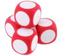 ifundom Lot de 4 grands dés vierges en mousse - Pour écrire sur des dés de fête - Jouet éducatif - Outil pour le jeu