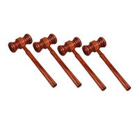 ifundom Lot de 4 Marteaux de Juge en Bois Jouets de Rôle pour Garçon et Filles Marteaux pour Enchères Bords Lisses Finition Soignée Poignée Ergonomique pour Jeux Éducatifs et