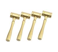 ifundom Lot de 4 Petits Maillets en Bois Doré pour Garçon et Filles Marteaux de Juge Légers Surface Lisse sans Bavure Jouets pour Déguisement et Ventes aux Enchères Accessoires