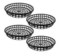 ifundom Lot de 4 Plateaux D'élevage pour Coquillages en Plastique Noir, Panier à Huîtres Facile à Utiliser et Entretenir pour Ferme Aquacole