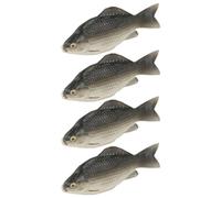 ifundom Lot de 4 Poissons Artificiels Noirs en Plastique Réalistes Décoration D’Aquarium Légère et Portable Modèles Simulés pour Ornements Aquatiques et Figurines Décoratives