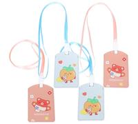 ifundom Lot de 4 Porte-badges Étudiants en Pu, Lanière Résistante et Facile à Porter, Protège Cartes Repas et Badges pour Occasions Formelles