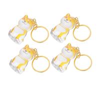 ifundom Lot De 4 Porte-clés Souvenir en Poils De Chien - Boîte De Rangement Transparente pour La Collecte des Poils d'animaux - Pendentifs Porte-clés Souvenir