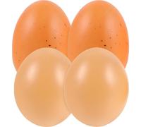 ifundom Lot de 4 Œufs de Simulation en Mousse Décorations D’œufs Artisanaux pour Activités Créatives et Jeux Éducatifs Accessoires Décoratifs Sûrs pour Pâques et Fêtes 2 Œufs Blancs