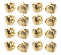 ifundom Lot de 400 Clochettes pour Collier de Chien 16mm en Métal Électroplaqué Jaune, Mini Clochettes Vintage Ouvertes en Croix, Légères et Résistantes, pour Dressage, Suivi et