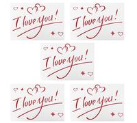 ifundom Lot de 5 Autocollants « Je T'aime » Bobo pour Ballons de Fête, Décorations Romantiques pour La Saint-valentin, Les Mariages Et Autres Fêtes.