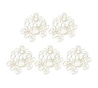 ifundom Lot de 5 Boîtes à Bonbons en Métal Forme Carrosse Citrouille Dorée Petites Boîtes à Dragées pour Mariage et Fête D’Halloween Décor Présent Créatif et Solide