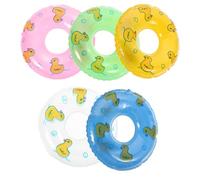 ifundom Lot de 5 bouées de Natation gonflables pour Maison de poupée - Bouée de Natation - Jouet de - Petit Flotteur de Piscine décoratif Ob11 - Décoration Miniature en PVC