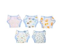 ifundom Lot de 5 Couches Lavables pour -né en Coton Doux, Culottes D’apprentissage Réutilisables Imprimés Colorés, Protection Anti-fuites Ajustée, pour Nuits Sèches et Confort Quotidien