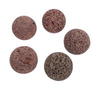 ifundom Lot de 5 Pierres Volcaniques pour Sauna Vapeur Pierres Chauffantes Rondes de 5 Cm Usage Intérieur et Extérieur pour Poêle de Sauna Traditionnel et Spa