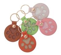 ifundom Lot de 5 Porte-Clés Souvenir de Patte de Chien et Chat Bocal à Poils D’Animaux pour Collecte Couleurs Crème Orange Marron Vert Fruit et Rose Accessoire Commémoratif Portable