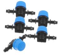 ifundom Lot de 5 Vannes D'arrêt en Plastique Abs pour Micro-Tubes 4/7, Contrôle D'arrosage Précis, Vanne de Débit Réglable pour Irrigation Jardin, Équipement Goutte-à-Goutte Robuste