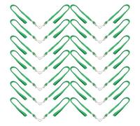 ifundom Lot de 50 Cordons Porte-badge D'identification Plats Verts, Lanières Tour de Cou Résistantes en Tissu, 50 Pièces, Cordons de Personnel pour Bureaux, Salons et Séminaires