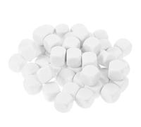 ifundom Lot de 50 Dés Vierges Soi-Même en Acrylique 16 MM Finition Brillante Dés de Jeu pour Jeux de Rôle sur Table pour Écriture Manuscrite Sérigraphie et Transfert Thermique Usage